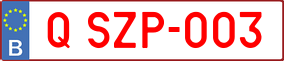 Trailer License Plate